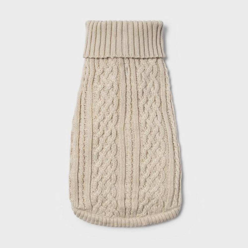Boots & Barkley Dog or Cat Sweater Pet Apparel Beige Up to 20 lbs Size S Small - Picture 3 of 12